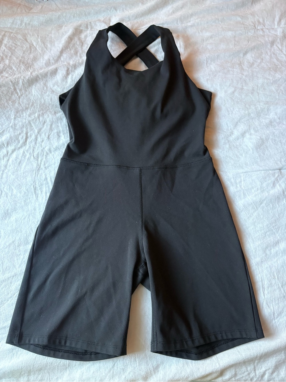 Laundry By Shelli Segal Black Crossback Romper Shorts